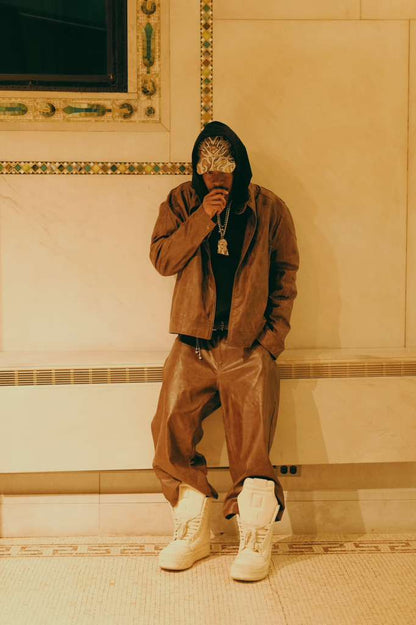 KVTTI brown jacket &amp;jorts 1